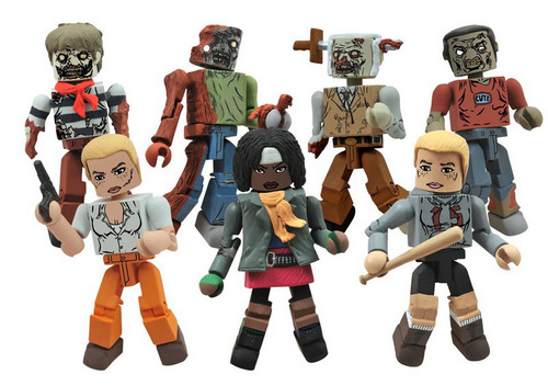 Minimates The Walking Dead Andrea and Stabbed Zombie 2 Pack Action Figure 