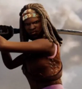 Michonne as she appears in Fortnite