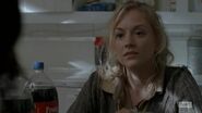 Beth looking at Daryl at the table cute