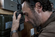 Rick finds the radio he gave Morgan in Season 3.