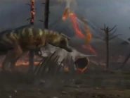 Malachite fighting Triceratops