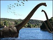 Brachiosaurus in the water.