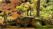 Dead Postosuchus being eaten