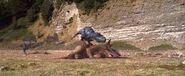 Scowler pinned down by Gorgon