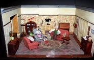 The living room set on display