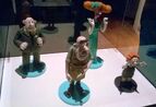 Lady Tottington, Mr. Crock, Pip and Mr. Windfall on display at Museu da Marioneta