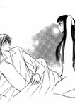 Sunako and Kyohei in bed