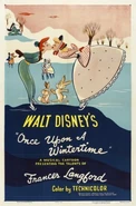 Once Upon a Wintertime solo poster from "Melody Time" (Fifth 1948 original release poster)