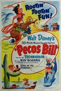 Pecos Bill solo poster from "Melody Time" (Sixth 1948 original release poster)
