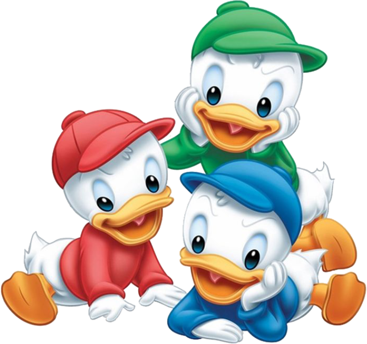 Племянники Дональда Дака. Huey, Dewey, and Louie.