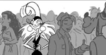 Yzma giving a Wink to Hercules.