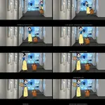 Snow White with Timon and Pumbaa in a deleted scene of Once Upon a Studio.