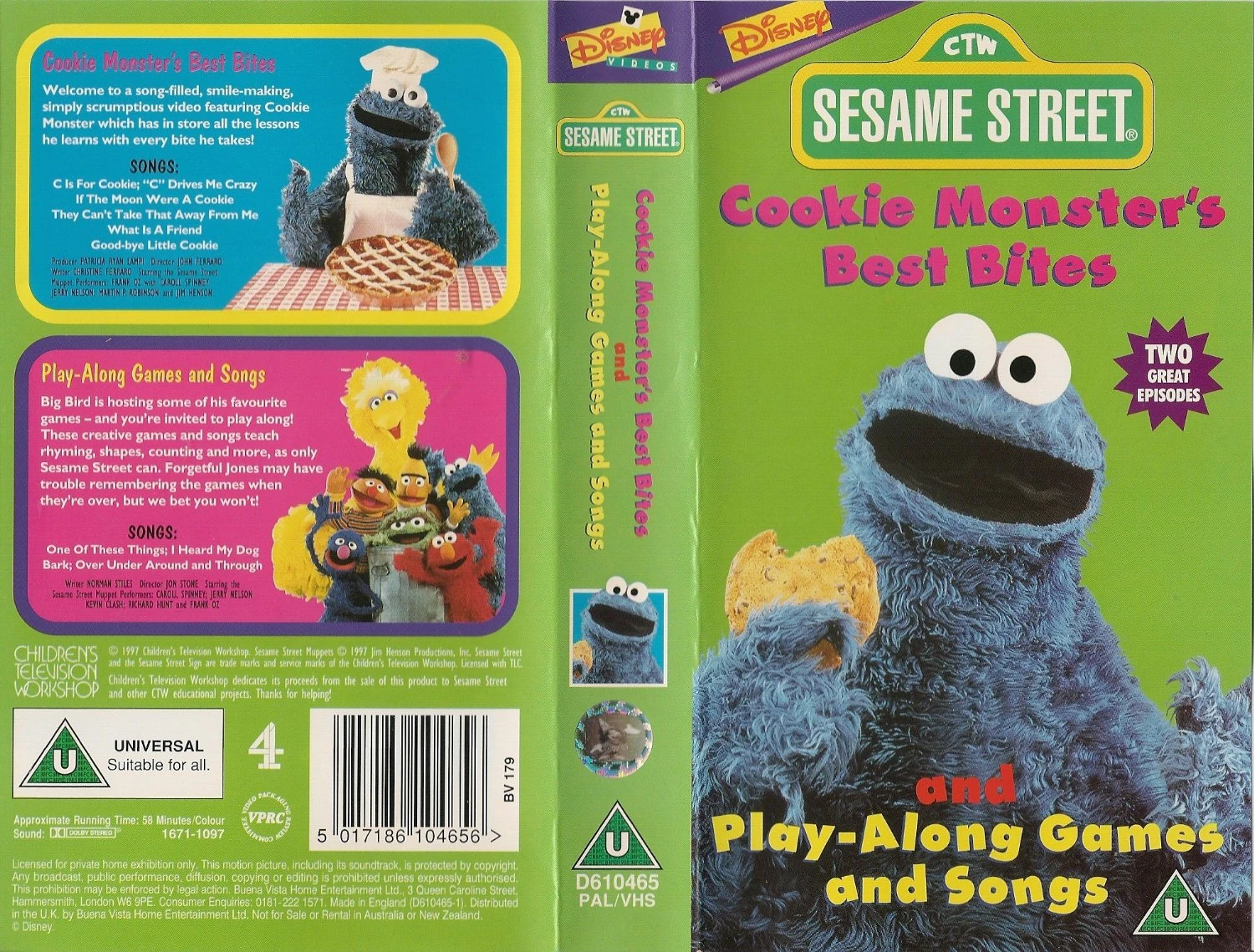 Sesame Street Cookie Monster S Best Bites And Play Along Games And Songs Walt Disney Videos Uk Wiki Fandom
