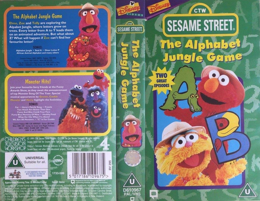 Sesame Street The Alphabet Jungle Game And Monster Hits Walt Disney Videos Uk Wiki Fandom