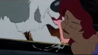 Max licks Ariel