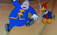 Woody tortures an unwilling policeman in The Dizzy Acrobat.