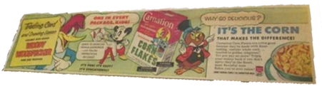 Carnation Woody Woodpecker ad