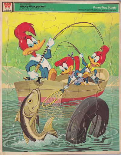Woody Woodpecker - Fish and Tire - Frame Tray Puzzle