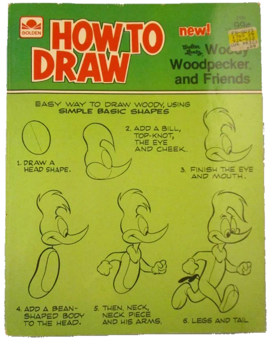 woodpecker drawing step by step