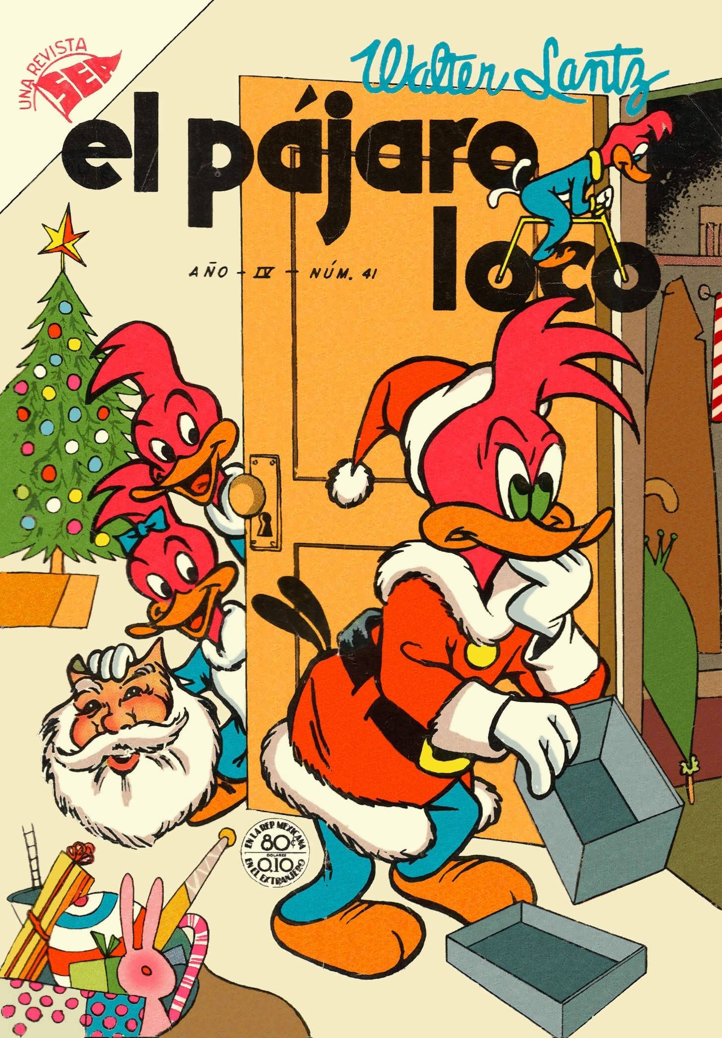 EL PAJARO LOCO # 324 NOVARO 1969 WALTER LANTZ GALLINAZO PABLO MORSA BUEN  ESTADO