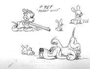 A character model sheet from "The Rabbit Hunt" (1938)