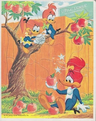 Whitman Woody Woodpecker Purple Boxset of Frame Tray Puzzles - Apple Tree