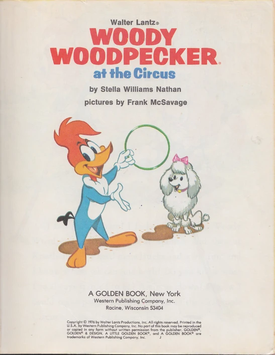 Woody Woodpecker Circus Title Page