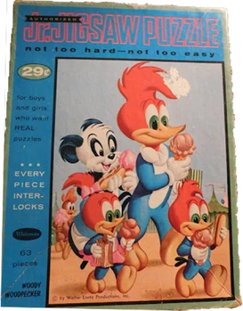 Whitman - Woody Woodpecker - Circus Snacks -63 Piece Puzzle Puzzle - 01