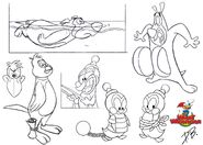 Chilly Willy model sheet in The New Woody Woodpecker Show