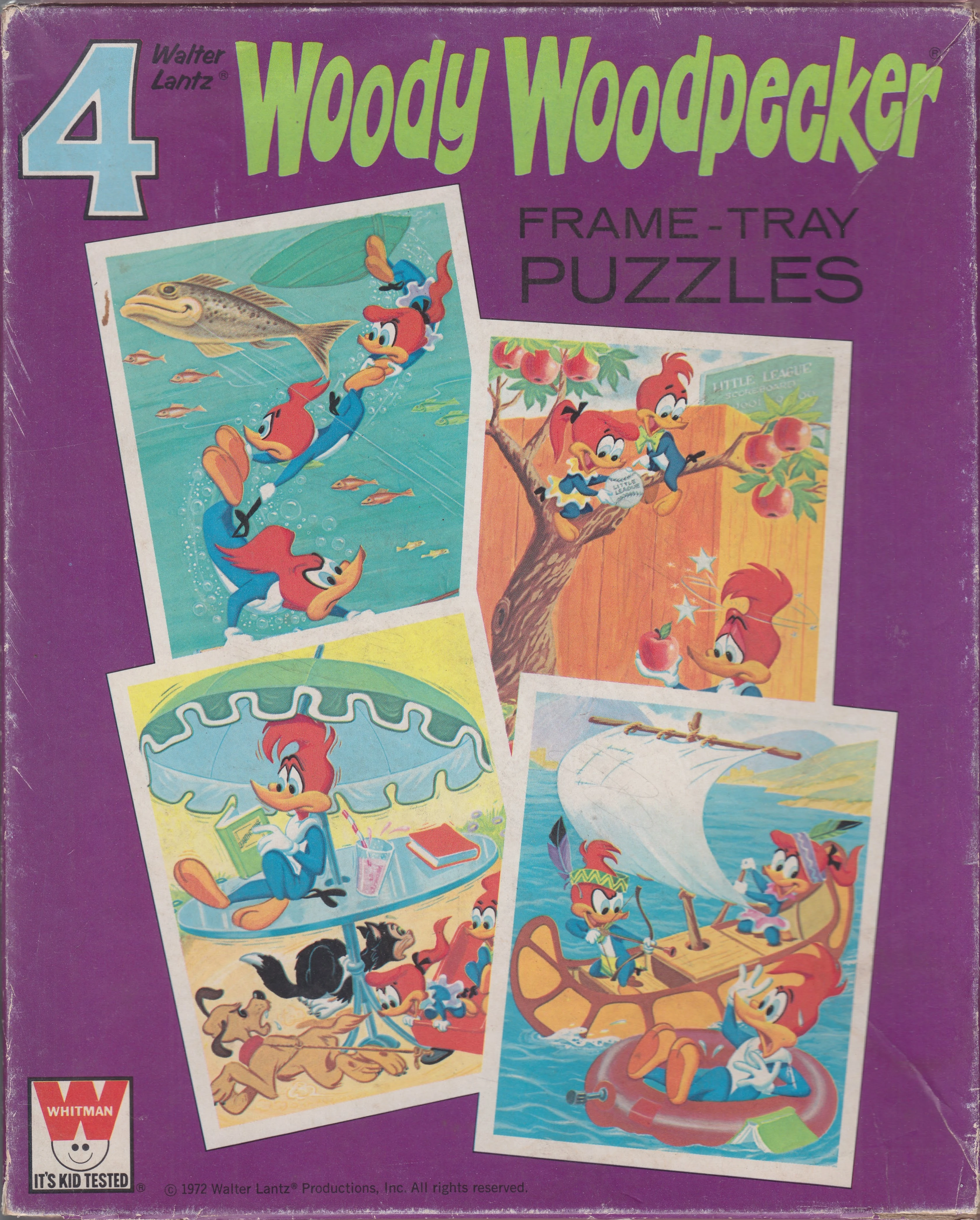 Woody Woodpecker - 1972 Frame Tray Puzzle Boxset | Walter Lantz