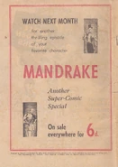 Mandrake in the next issue ad (bc)