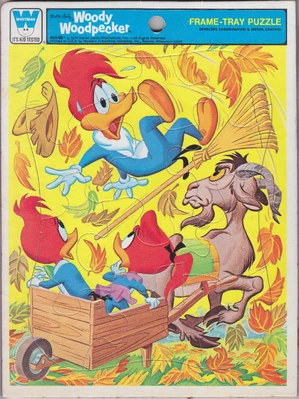 Woody Woodpecker - Goat Cart - Whitman - Frame Tray Puzzle