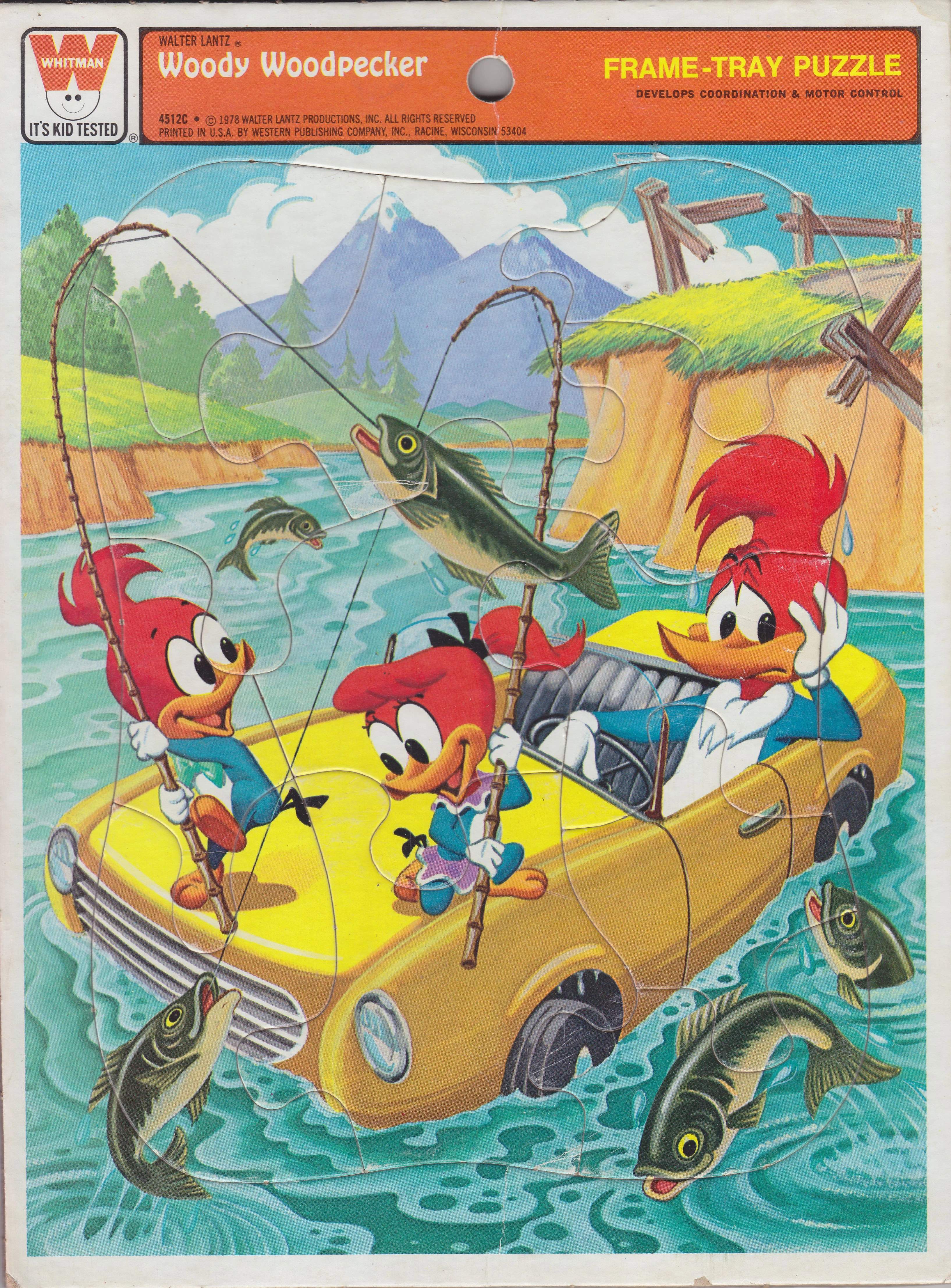 Woody Woodpecker - Fishing Car - Frame Tray Puzzle | Walter Lantz