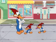 A cel featuring Woody, Splinter and Knothead