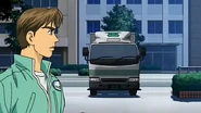 Green Auto Garage's Isuzu Elf in anime