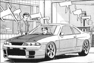 Garage ACE's R33 in manga