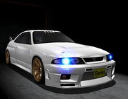 The R33 in Wangan Midnight PS2.