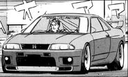 RGO's R33 demo car in manga driven by Yamanaka