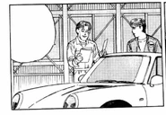 A 911 (964) Carrera RS 3.8 in Kitami's warehouse in manga.