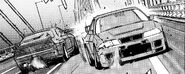Ditto, during its crash with Teizuka's GT-R