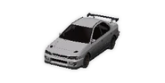 The Impreza's loading screen sprite in Maximum Tune 3