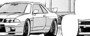 A sedan BNR32 alongside with coupe BCNR33 in manga