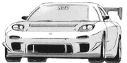 Nobu's RX-7 in manga