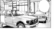 The Mercedes-Benz S-Class 560SEL in manga