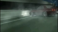 Cocky's GTR spin out after dodge the truck