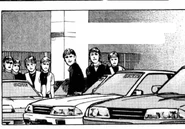 The EXCITING team members in Harada's flashback