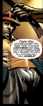 A picture of Johnny Two-Dicks. One of his penises is telling him to kill Fuckwit.