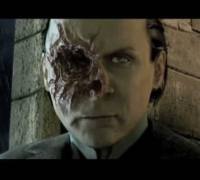 The Immortal's damaged face.