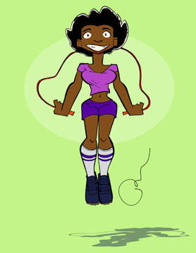 Brandi Oduya, jumping rope