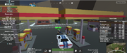 Car at gas station